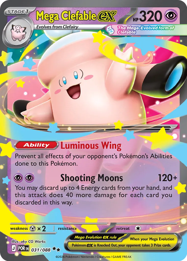 Mega Clefable ex - 031/088