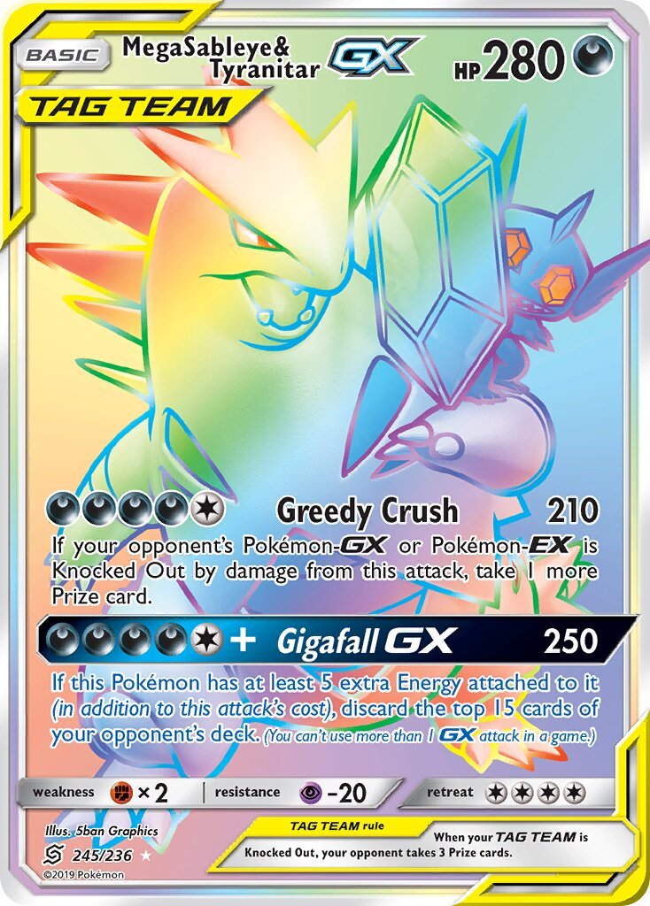 Mega Sableye & Tyranitar-GX - 245/236